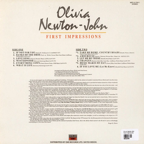 Olivia Newton-John - First Impressions