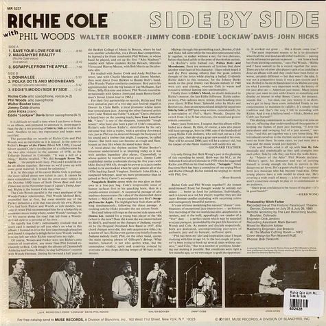 Richie Cole With Phil Woods - Side By Side