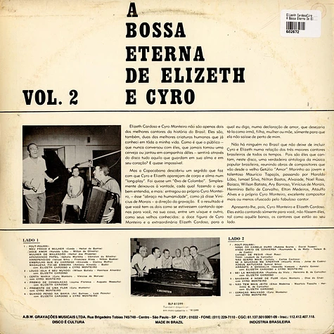 Elizeth Cardoso, Ciro Monteiro - A Bossa Eterna De Elizeth E Cyro - Vol. 2