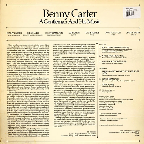 Benny Carter - A Gentleman And His Music