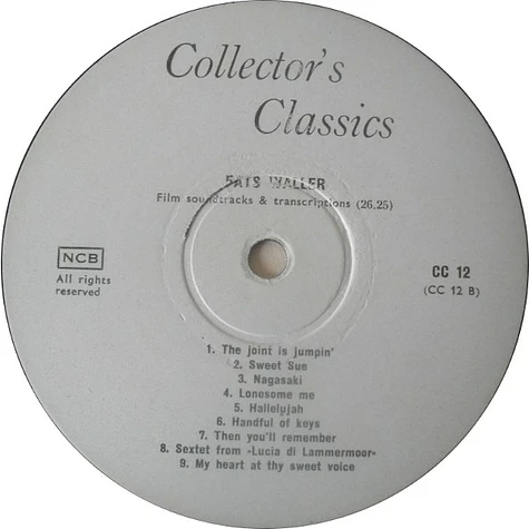 Fats Waller - Film Soundtracks & Transcriptions