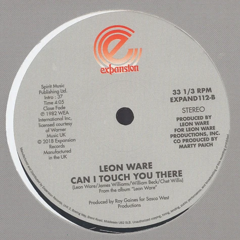 Leon Ware - Why I Came To California / can I Touch You There