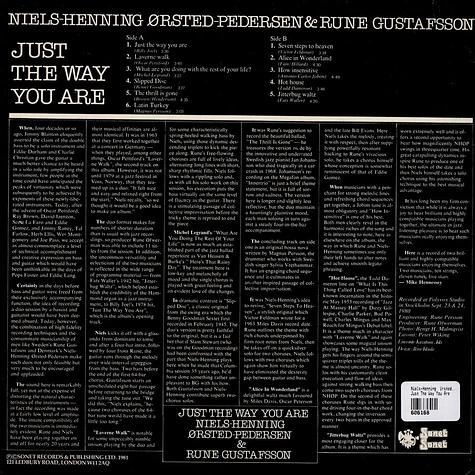 Niels-Henning Ørsted Pedersen & Rune Gustafsson - Just The Way You Are