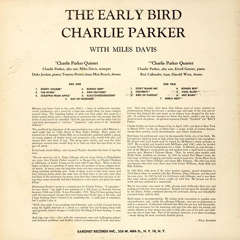 Charlie Parker With Miles Davis - The Early Bird