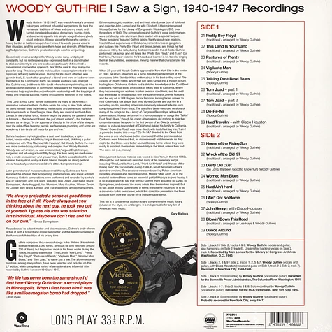 Woody Guthrie - I Saw A Sign 1940-1947 Recordings