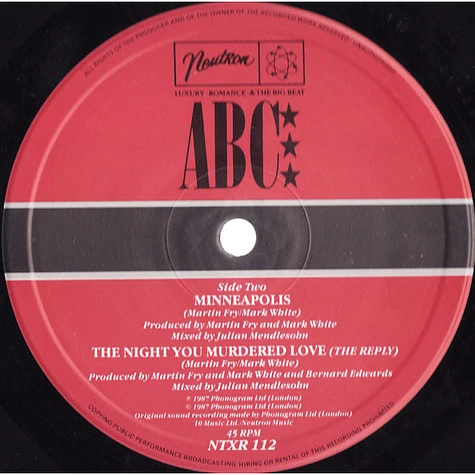 ABC - The Night You Murdered Love (The Sheer-chic Remix)