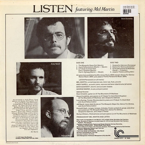 Listen Featuring Mel Martin - Listen Featuring Mel Martin