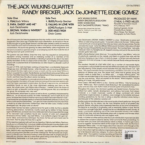 The Jack Wilkins Quartet - Merge