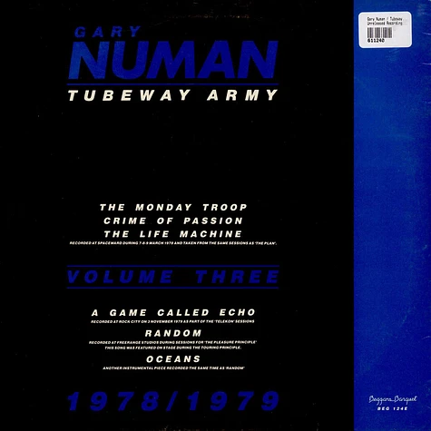 Gary Numan / Tubeway Army - 1978 / 1979 Volume Three - (A Collection Of Unreleased Recordings)