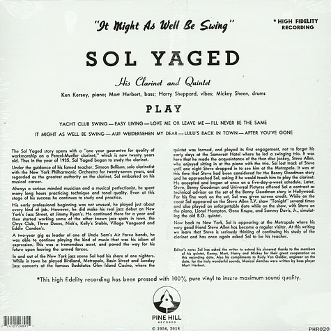 Sol Yaged - It Might As Well Be Swing