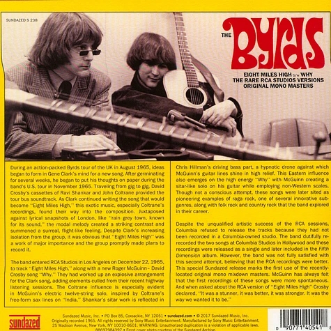 The Byrds - Eight Miles High / Why Blue Vinyl Edition