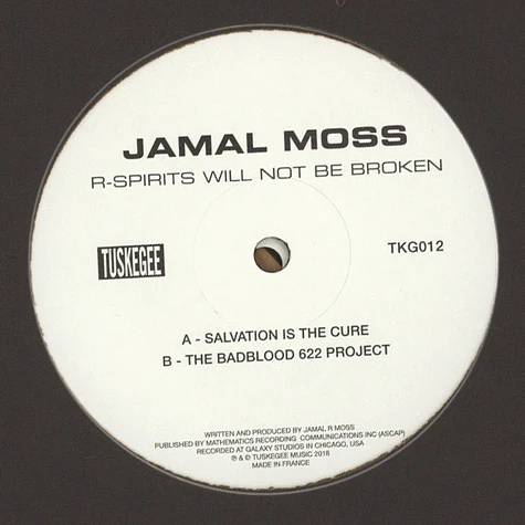 Jamal Moss - R-Spirits Will Not Be Broken EP