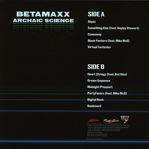Betamaxx - Archaic Science Black Vinyl Edition