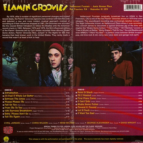 Flamin' Groovies - Live From The Vaillancourt Fountains: 9/19/79