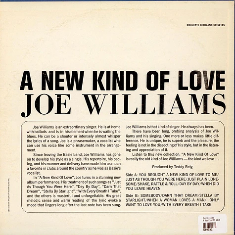 Joe Williams - A New Kind Of Love