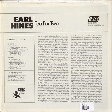 Earl Hines - Tea For Two