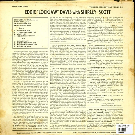 Eddie "Lockjaw" Davis With Shirley Scott - Moodsville Volume 4