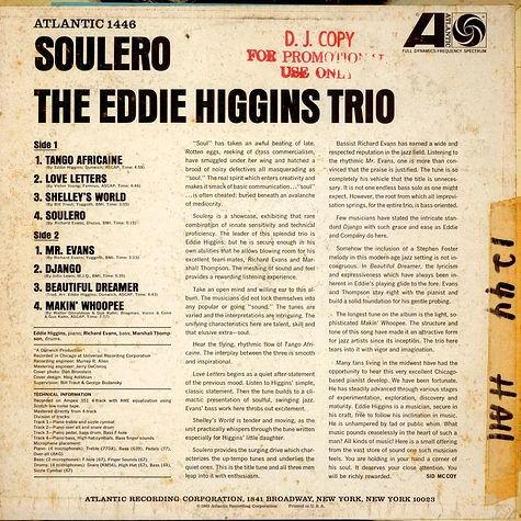 The Eddie Higgins Trio - Soulero