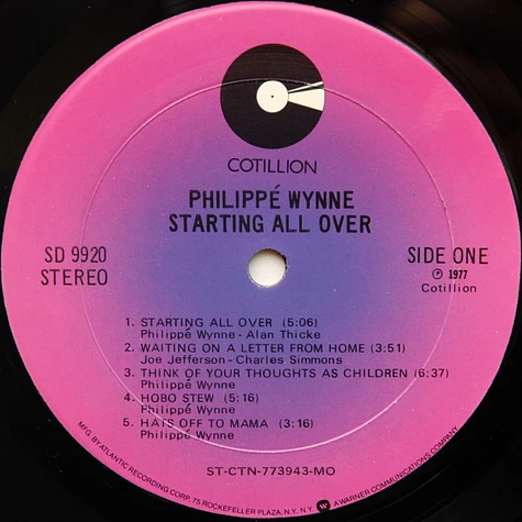 Philippe Wynne - Starting All Over