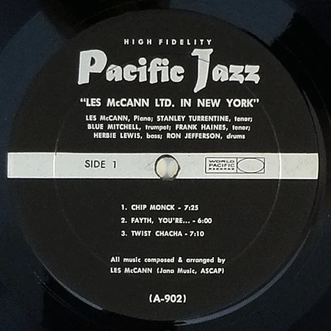 Les McCann Ltd. • Stanley Turrentine • Blue Mitchell with Frank Haynes, Herbie Lewis, Ron Jefferson - Les McCann Ltd. In New York (Recorded "Live" At The Village Gate)