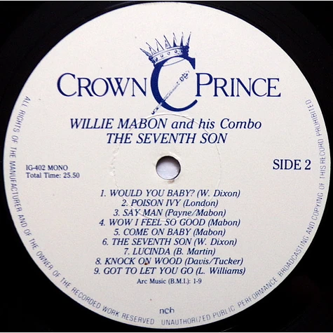 Willie Mabon And His Combo - The Seventh Son