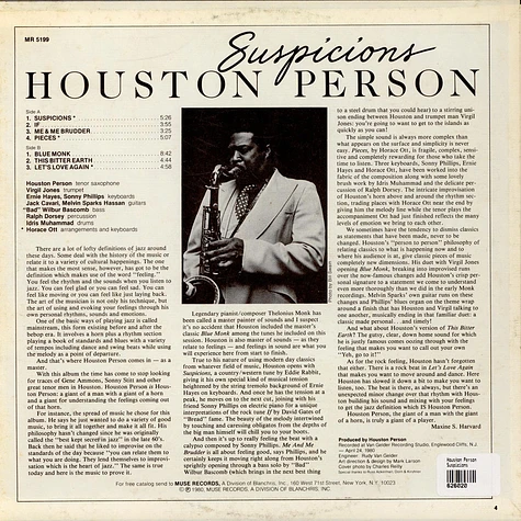 Houston Person - Suspicions