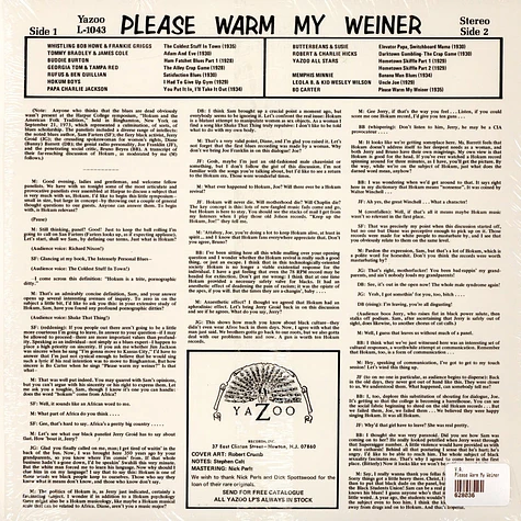 V.A. - Please Warm My Weiner (Old Time Hokum Blues)