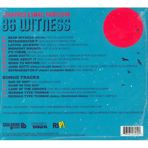 Sean Price & Small Professor - 86 Witness