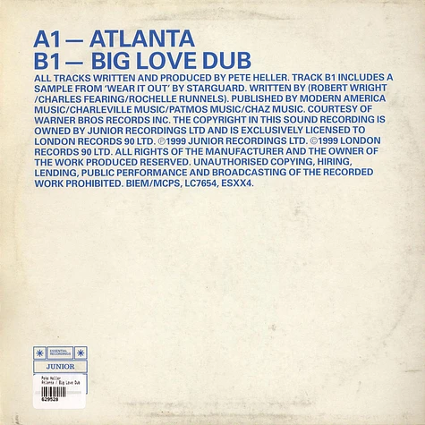 Pete Heller - Atlanta / Big Love Dub