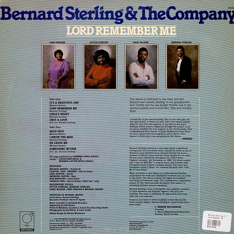 Bernard Sterling & The Company - Lord Remember Me