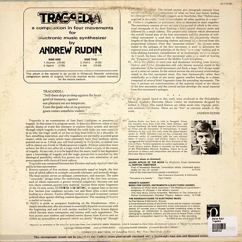 Andrew Rudin - Tragoedia