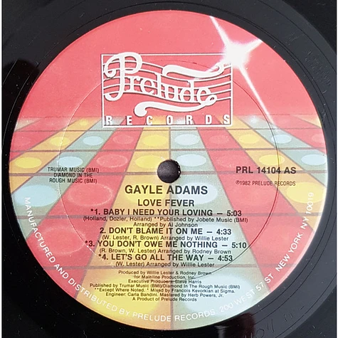 Gayle Adams - Love Fever