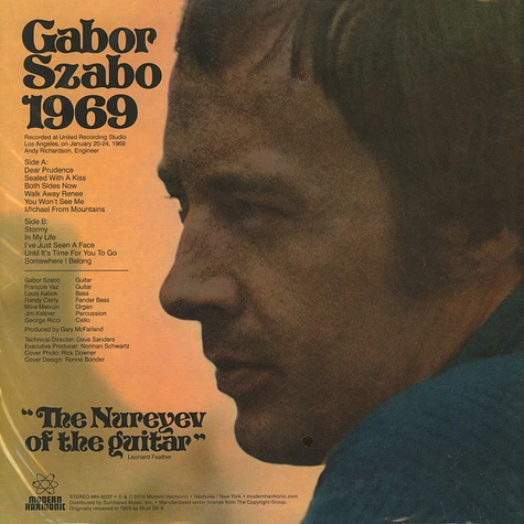 Gabor Szabo - 1969 Gold Vinyl Edition