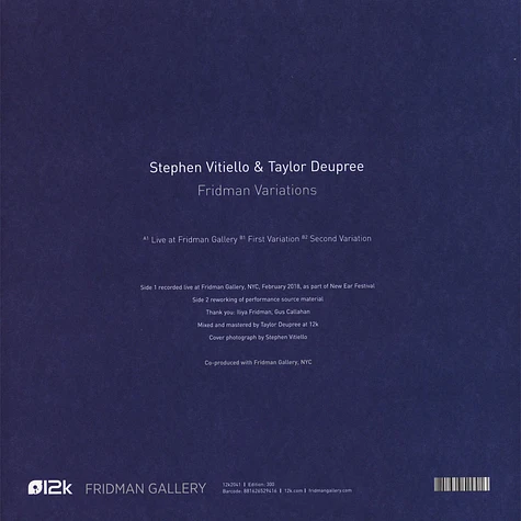 Stephen Vitiello & Taylor Deupree - Fridman Variations