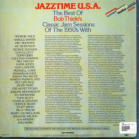 V.A. - Jazztime U.S.A. - The Best Of Bob Thiele's Classic Jam Sessions Of Tjhe 1950's