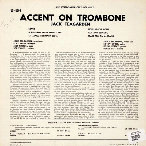 Jack Teagarden - Accent On Trombone