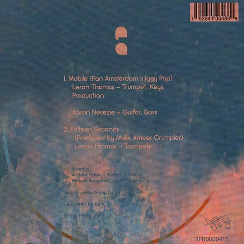 Pan Amsterdam X Iggy Pop - Mobile Feat. Leron Thomas Blue Vinyl Edition