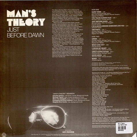 Man's Theory - Just Before Dawn