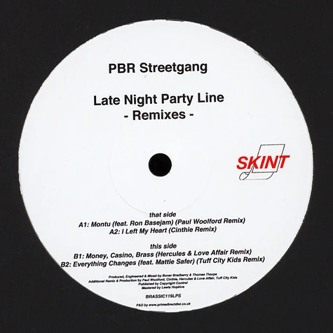 PBR Streetgang - Late Night Party Line Deluxe