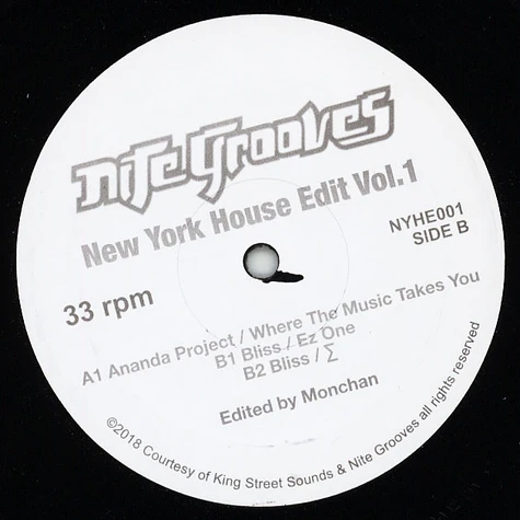 DJ Monchan - New York House Edit Volume 1