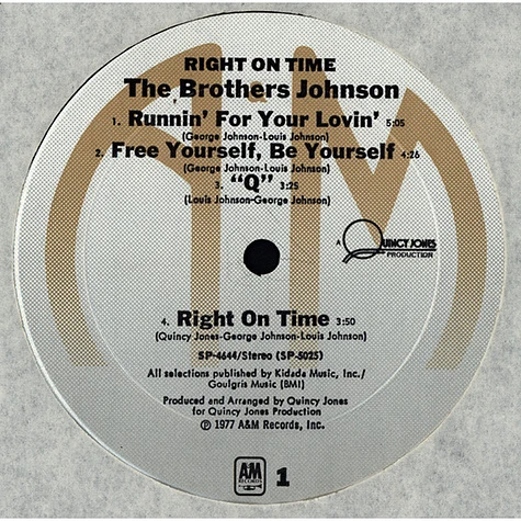 Brothers Johnson - Right On Time