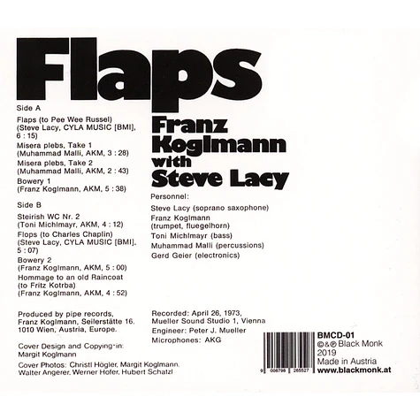 Franz Koglmann with Steve Lacey - Flaps