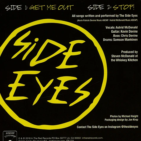 The Side Eyes - Get Me Out / Stop