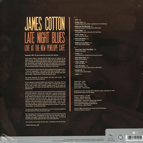 James Cotton - Late Night Blues (Live At The New Penelope Cafe) Record Store Day 2019 Edition