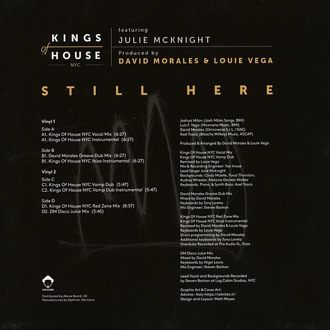 Kings Of House (Louie Vega & David Morales) - Still Here Feat. Julie Mcknight Record Store Day 2019 Edition