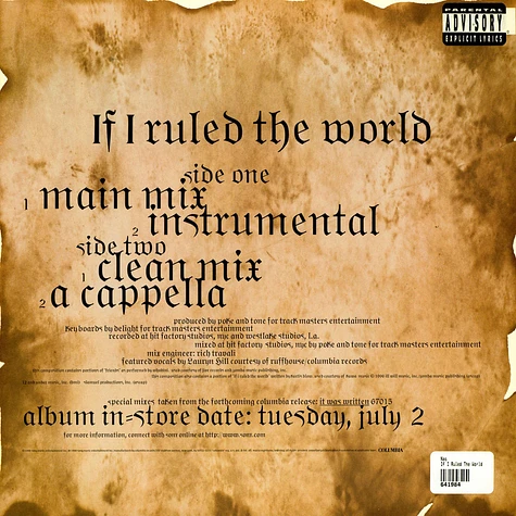 Nas - If I Ruled The World