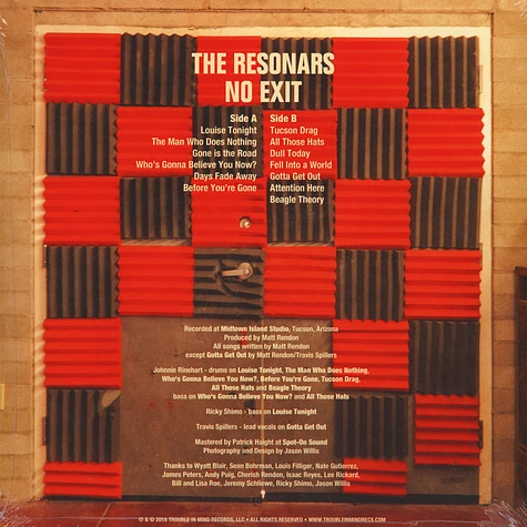 The Resonars - No Exit Red Vinyl Edition