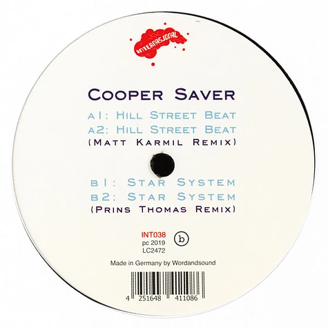 Cooper Saver - Hill Street Beat / Star System Matt Karmil & Prins Thomas Remix