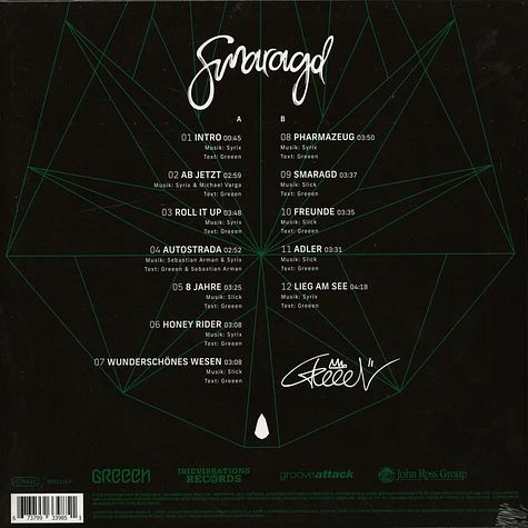 GReeeN - Smaragd Green Vinyl Edition