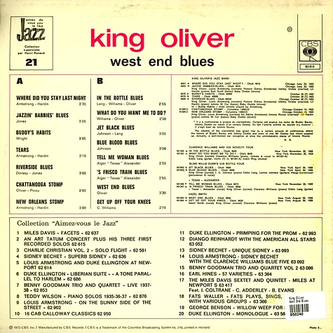 King Oliver - West End Blues